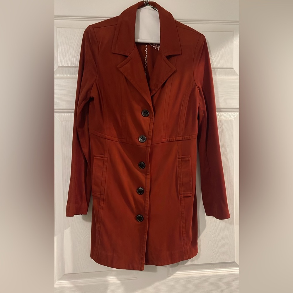 Cabi EUC faux suede peacoat medium